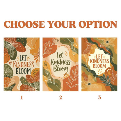 Fall Garden Flag, Let Kindness Bloom Yard Decor, Inspirational Outdoor Banner, Autumn Floral Porch Sign, Seasonal Gift for Friends Family